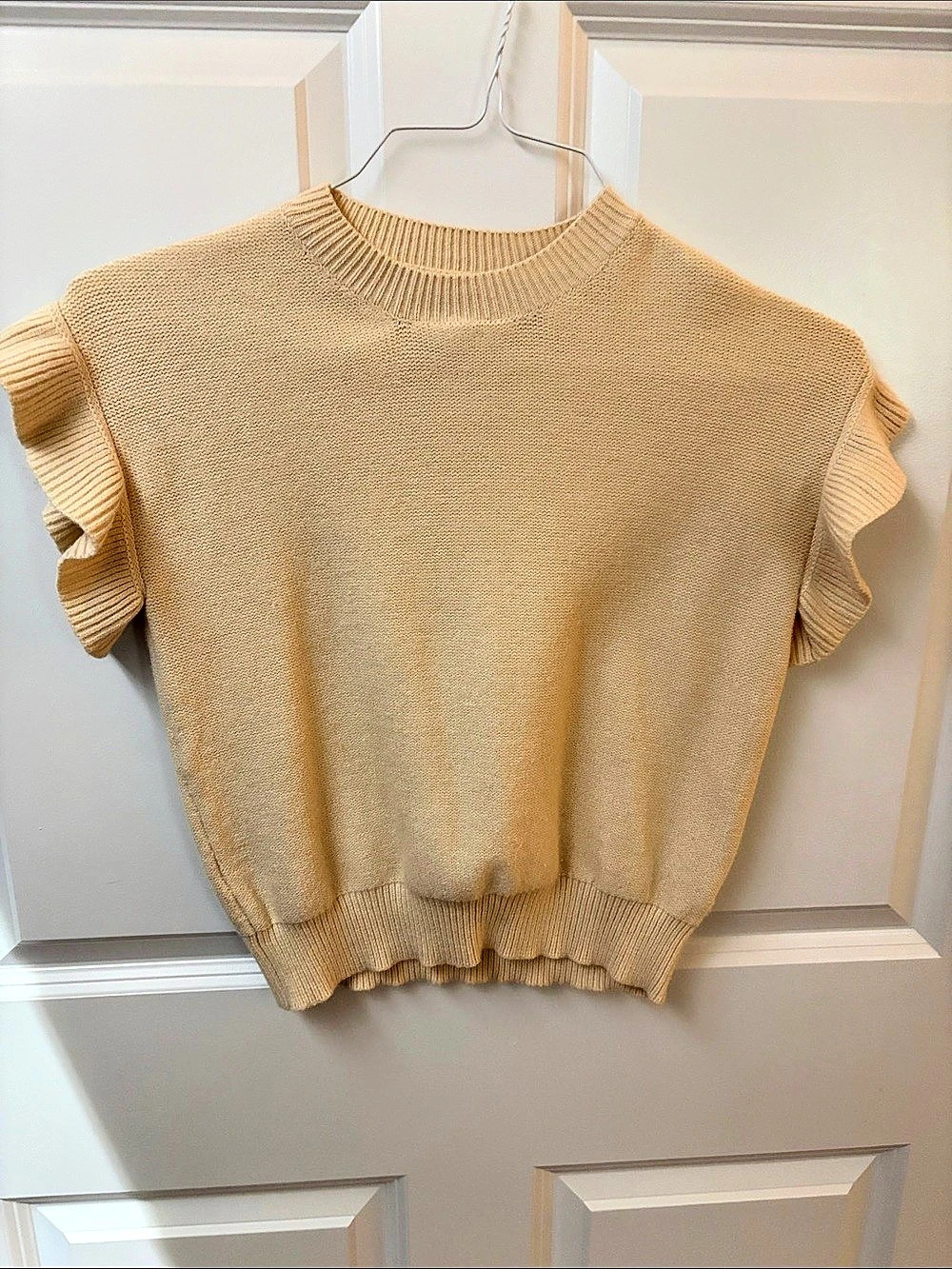 Shop The Mint Ruffle Sleeve Sweater in Brown Size 12/14 Like New
